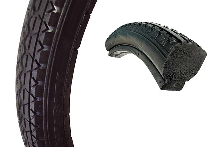 HUSKY Bicycle Solid Tire 24 x 2.125, Puncture Proof